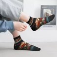 thumbnail image 4 of Salouo Cat Asleep Among Flowers Pattern Unisex Middle Tube Socks,Middle-Finger Knee High Socks Over The Calf Tube Stocking Crew Stockings for Women and Men Tube Socks, 4 of 8