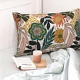 thumbnail image 4 of Boho Floral Pillow Covers 12x20 Inch Set of 2, Flower Spring Throw Pillows Rustic Vintage Decorative Summer Tropical Palm Leaves Pillowcase Linen Bohemian Outdoor Cushion Case for Home Decor, 4 of 6