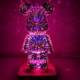 thumbnail image 1 of Fuegos artificiales 3D con forma de oso, luz colorida que cambia de color, luz nocturna de Internet para el hogar, adorno decorativo de escritorio con efecto tridimensional, 1 of 5