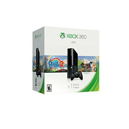 xbox 360 4gb system console with peggle 2 bundle