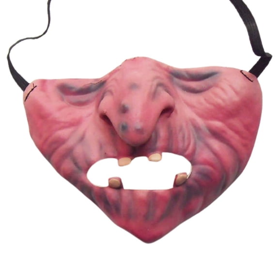 Halloween Half Face Mask, Funny Creepy Latex Costume Mask with Elastic Strap, Lightweight Prank Cosplay Prop for Parties, Stage and Photo Booth