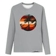 thumbnail image 4 of EQWLJWE Chemises à Manches Longues pour Femmes Mode d'Entraînement Printemps Imprimé Manches Longues Col Rond Tee Décontracté Hauts Vêtements d'Automne pour Femmes, 4 of 6