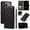 Black, variant on For iPhone 17e/16e Wallet Grid Texture Magnetic Flip Cover Card Holder & Bills Slot, Soft PU Leather Magnetic For Women Wallet Case With Detachable Shoulder Strap And Wrist Strap,Blue