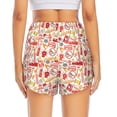 thumbnail image 2 of Lsque Firefighter Icons Printed Women's Running Shorts with Liner Pockets,Elastic Quick Dry Workout Athletic Gym Yoga Shorts,Womens High Waist Shorts-Small, 2 of 9