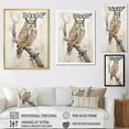 thumbnail image 4 of Designart "The Majestic Owl'S Wise Watch V" Animals Owl Floater Framed Wall Art Living Room, 4 of 5