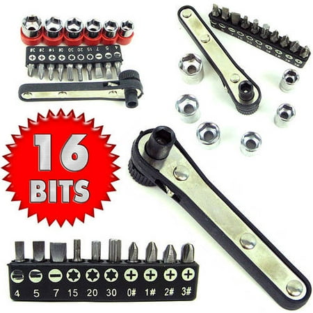 Stalwart 17-Piece Deluxe Mini-Ratchet Screwdriver Socket Set