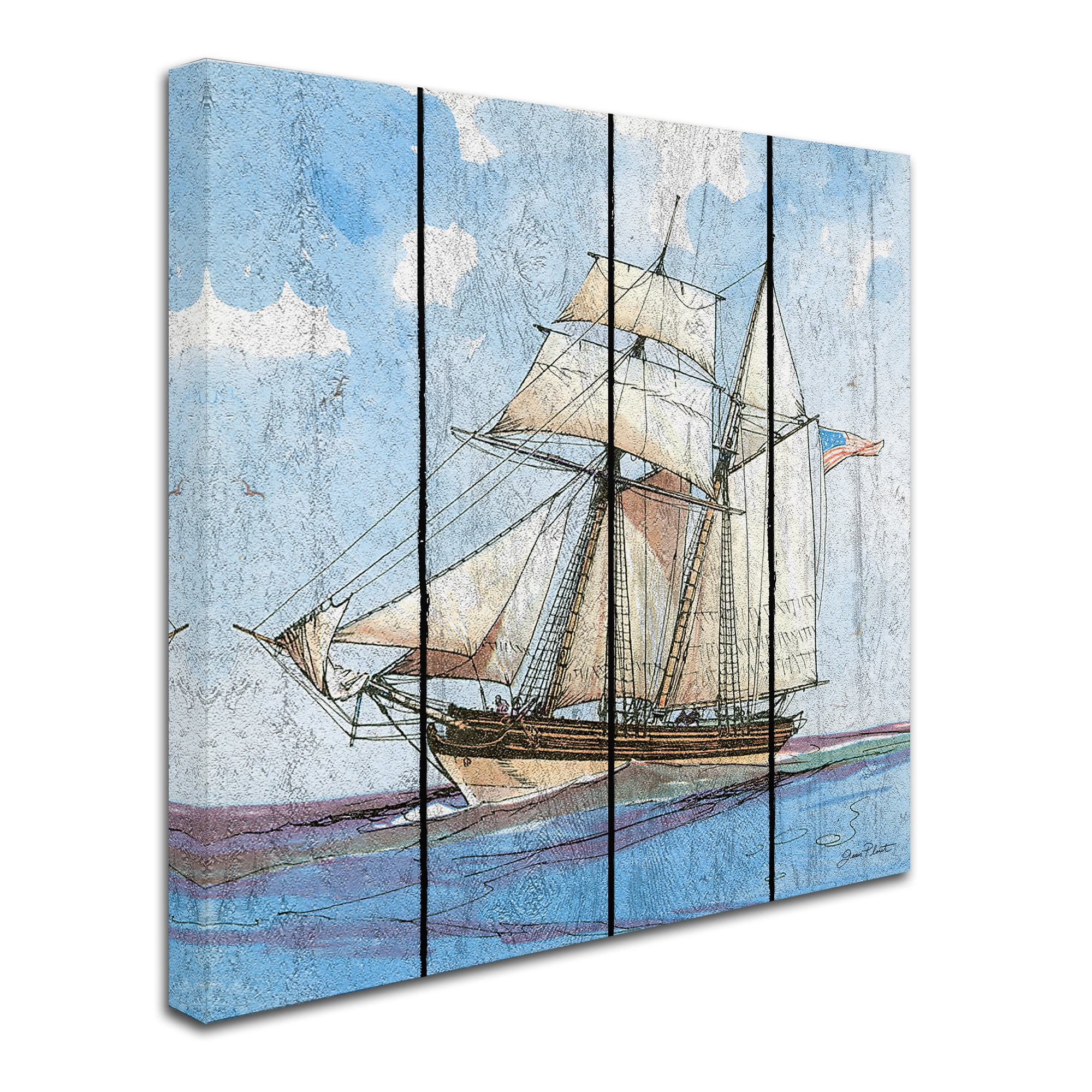 Trademark Fine Art 'Nautical Ships 2' Canvas Art by Jean Plout