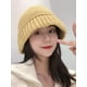 thumbnail image 5 of Amarillo (circunferencia de la cabeza 54-60 cm, elástico) Gorro de otoño e invierno Gorro de pescador de punto de lana para mujer Gorro de lana con protección para los oídos Gorro de punto versátil, 5 of 8