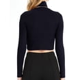 thumbnail image 5 of SSLR Turtleneck Crop Tops for Women Long Sleeve Shirts Mock Neck Base Layer Tops, 5 of 8