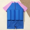 thumbnail image 4 of 0-6T Toddler Baby Girl Short Sleeve Float Swimsuit Buoyancy Sticks One Piece Floating Swim Training Swimwear, 4 of 8