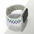 thumbnail image 2 of Adepoy Compatible for Apple Watch Band 38mm 40mm 42mm 44mm, Breathable Soft Silicone Wristbands Adjustable Bands for Apple iWatch Series 7, 6, 5, 4, 3, 2, 1, SE, Nike+, Edition", 2 of 6