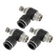 thumbnail image 1 of Ofertas Únicas Conectar Accesorios de Aire Válvula de Control de Flujo de Aire de 90 Grados de 1/2" Plástico Metal 3/8" BSPT 3 Pcs Negro Tonalidad Plateada, 1 of 1