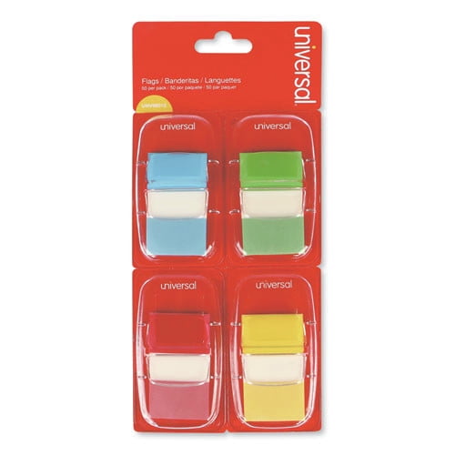 Universal UNV99012 Deluxe 1 in. x 1-3/4 in. Pop-Up Page Flags - Assorted Colors (200/Pack)