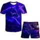thumbnail image 1 of Conjuntos de ropa para bebés y niñas de lobo a la moda, camisetas informales para niños, pantalones cortos, trajes de 2 uds, traje de dibujos animados de lobos de verano Suits9T Gao Jinjia LED, 1 of 2