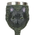 thumbnail image 5 of Wicca Mystical Witching Hour Black Cat Wine Goblet 7oz Cats Celtic Chalice Cup, 5 of 8