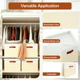 thumbnail image 3 of Storage Bins with Lids, 2 Pack Extra Large Blanket Storage Baskets with Lids, Closet Organizers Bins for Living Room, Nursery, Beige and White, 3 of 11
