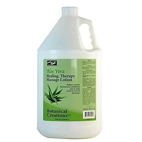 PRO NAIL - Healing Therapy Massage Lotion - Professional Pedicure, Body and Hot Oil Manicure, Infused with Natural Oils, Vitamins, Panthenol and Amino Acids (Aloe Vera, 1 Gallon)