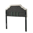thumbnail image 3 of Diamond Stitch Pattern Upholstered Headboard with Button Tufted Design and Height Adjustable Legs, Ivory, 3 of 7