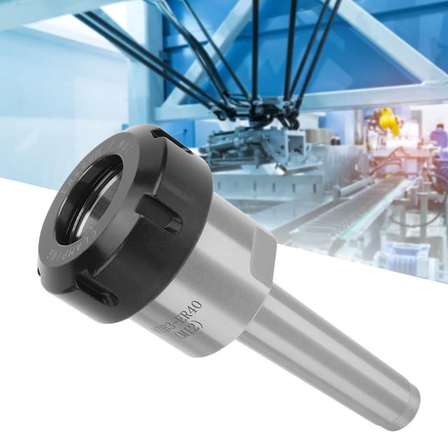 Collet Chuck Extension Rod, Silver + Black Chuck Shank Holder For CNC Lathe