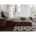 thumbnail image 4 of Lit Plateforme en Bois Portland Simple TG avec Rangement et Pied de Lit Assorti, Noyer, 4 of 14