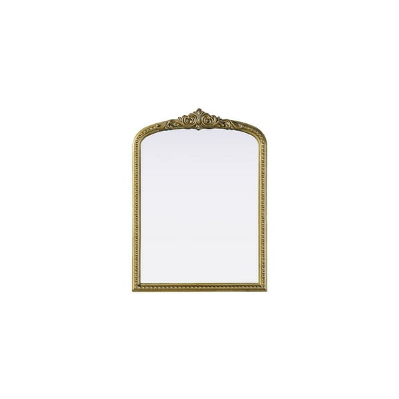 Elegant Decor Naomi Vintage Resin Mirror 22x30 in Antique Brass