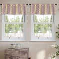 thumbnail image 2 of LALILO Kitchen Curtain Valance Geometric Ethnic Oriental Rod Pocket Window Curtain 52"x 18" Set of 2, 2 of 5