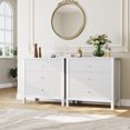 thumbnail image 4 of FOROUTIA 3 Drawer Dresser Wood Cabinet,Dresser for Bedroom, Morden Chest of Drawers for Living Room, 4 of 7