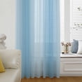 thumbnail image 6 of Blue Ombre Sheer Curtains 45 Inches Long, Modern Abstract Art Farmhouse Gradient Light Filering Curtains, Breathable Simi Curtain Privacy Drapes for Kitchen Bathroom Small Window Treatment, 6 of 9