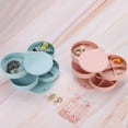 thumbnail image 6 of Uxcell Rotating Jewelry Organizer, 4 Layer Small Jewelry Storage Box Mirror Jewelry Case Holder Style 1, Pink, 6 of 6