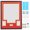 Red & Gold, variant on Sports Jersey Shadow Box Frame, Wall-Mount Display Case with Dual-Color Mat, Photo Slots & Mounting Hardware (Red Top & Gold Base)