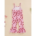 thumbnail image 4 of Bagilaanoe Toddler Baby Girl Jumpsuit Sleeveless Classic Print Romper Overalls 6M 12M 18M 24M 3T 4T Kids Long Pants Summer Outfits, 4 of 9