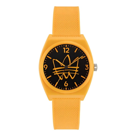 Reloj Mujer Dama adidas Originals Analogo Casual Project Two Color De La Correa Amarillo