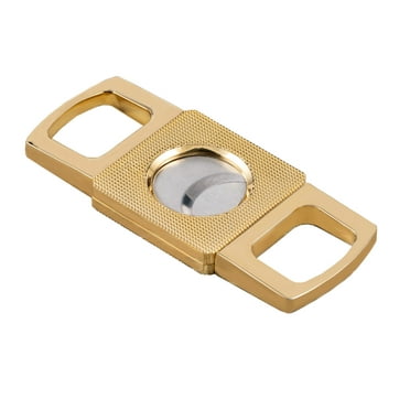 Precision Made Guillotine Cigar Cutter w/ Etched Body - 62 Ring Gauge - Gold