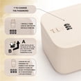 thumbnail image 3 of Caja de almacenamiento con llave BOMKVIN para objetos personales, color crema, 3 of 7