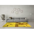 thumbnail image 3 of Ahgly Company Indoor Rectangle Patchwork Yellow Transitional Area Rugs, 3' x 5', 3 of 4