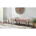 thumbnail image 2 of Aubrey Washed Pink Linen 62-Inch Bench, 2 of 6