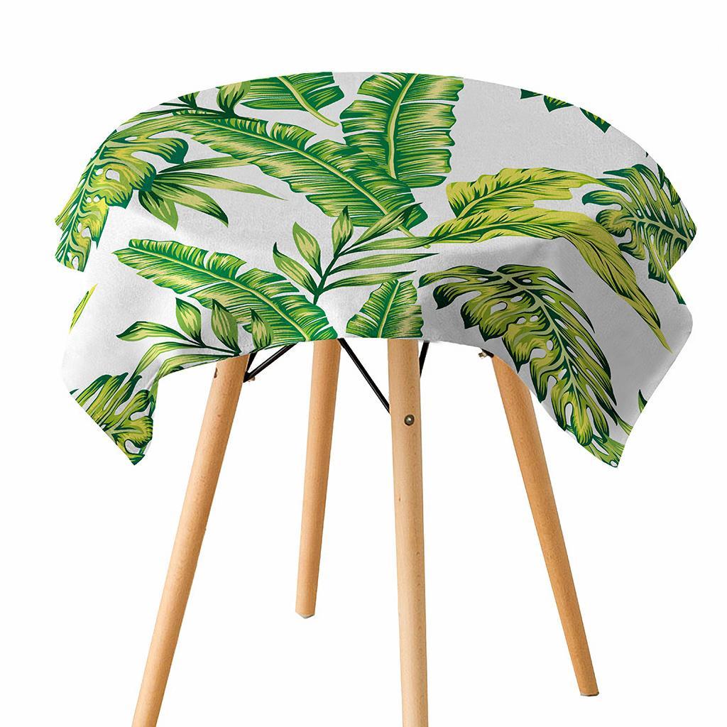 Palm Tree Tablecloth Tropical Plants Dining Table Cover Rectangular