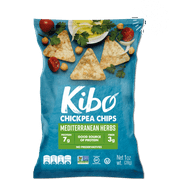 Kibo Chickpea Chips - Gluten Free and Plant-Based, Non-GMO, Kosher   Vegan. Mediterranean Herbs, 1 oz. 12 PACK