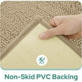 thumbnail image 5 of 2 Pieces Bathroom Rugs, Ultra Soft Non Slip Absorbent Chenille Toilet Bath Mat Set (Beige), 5 of 6