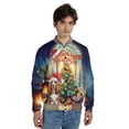 thumbnail image 4 of Merry Christmas Basset Hound Santa Hat Xmas Tree Winter Holiday All Over Print 3D Baseball Jacket Bassets Dog Breed Lovers Gifts Idea Bomber Jacket Softball - 01013, 4 of 6