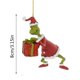 thumbnail image 1 of Adorno colgante navideño divertido del Grinch Decoración navideña acrílica para árbol de Navidad, 1 of 5