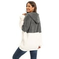 thumbnail image 6 of EFINNY Womens Casual Oversized Warm Double Fuzzy Hoodies Loose Pullover Hooded Sweatshirt Outwear, 6 of 6