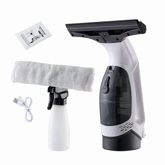 Rimoody Cordless 3-in-1 Window & Surface Vacuum Cleaner Kit - Rechargeable, Streak-Free Squeege for Streak-Free Glass, Mirror, Shower, Tile & Car Interior Cleaning