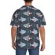 thumbnail image 3 of Fotbe Cute Shark Camisa Estampada de Manga Corta para Hombre, Casual de Verano, Estilo Playero, Sin Arrugas-X-Large, 3 of 5