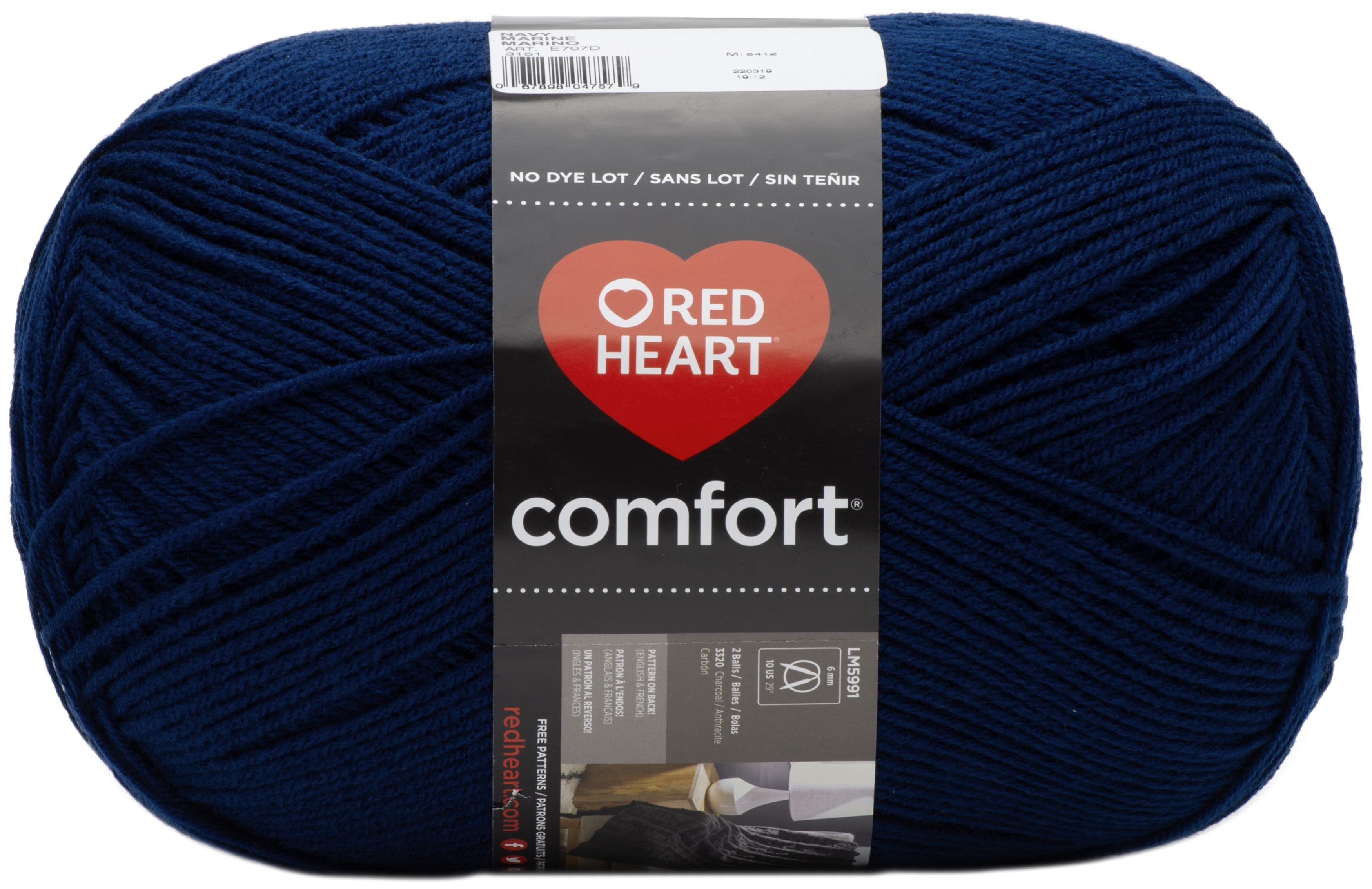 Red Heart® Comfort® Yarn, Solid, Acrylic #4 Medium, 16oz/454g, 867 ...