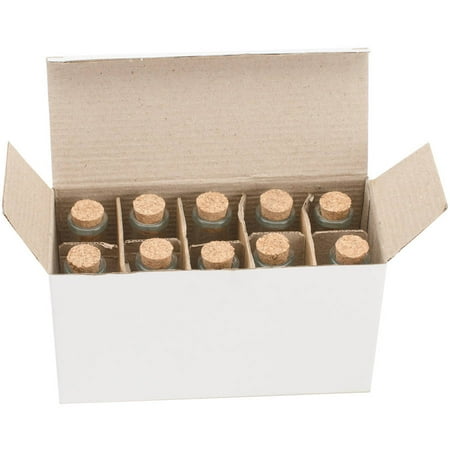 Mini Glass Bottles with Cork, 40ml, 10pk, 4