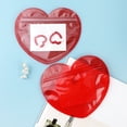 thumbnail image 5 of opvise 100Pcs Packaging Bag Clear Heart-shaped Jewelry Bags Durable Mini Sealed Bag Red, 5 of 8