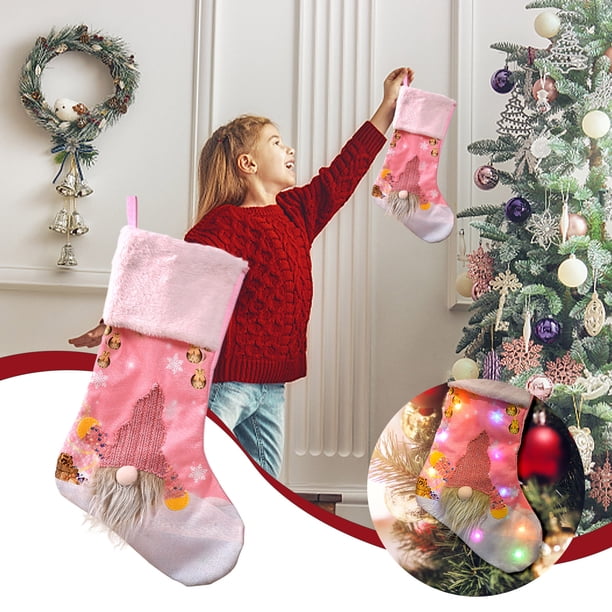 pstuiky Bolsa de dulces, regalo de Navidad, decoración para el árbol de Navidad, calcetines navideños, muñeco de nieve, decoración