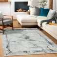 thumbnail image 3 of Grey Marble Area Rugs for Living Room Washable Rugs Boho Moroccan Area Rug Soft Neutral Geometric Bohemian Carpet Distressed Indoor Rug for Bedroom Dining Room Office Foldable Nonslip Rug, 3 of 9
