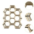 thumbnail image 6 of MAGIDEAL Honeycomb Shape Shelf 9 Storage Panes Wooden Storage Rack for Figures Plants 55cmx45cmx15cm, 6 of 8